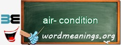 WordMeaning blackboard for air-condition